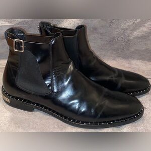 Philipp Plein Studded Skulls Accent Chelsea Jodhpur Boots 11 44 Italy Moto Biker